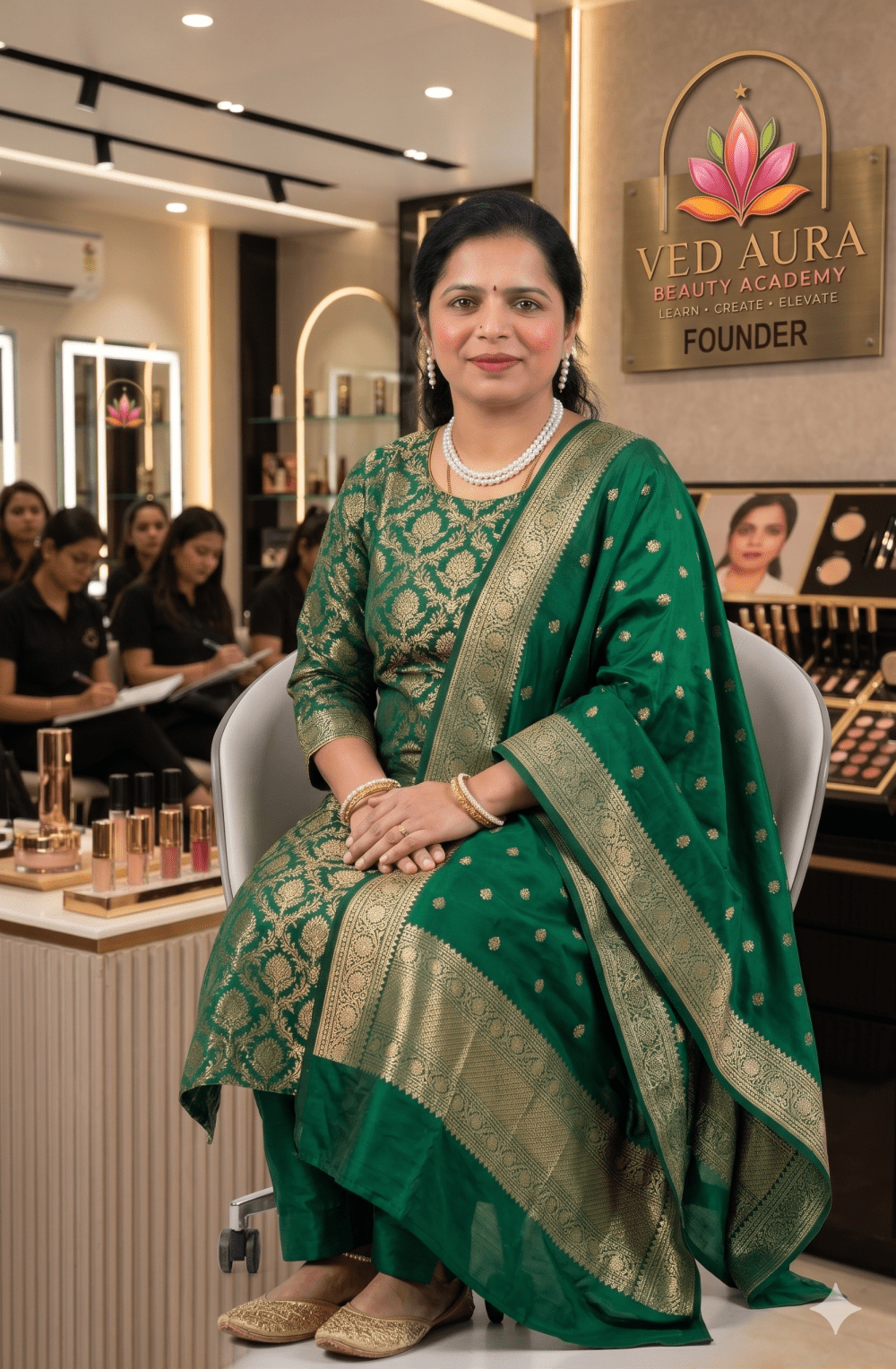 Bharathi Nettem - CEO of Vedaura Beauty Academy.